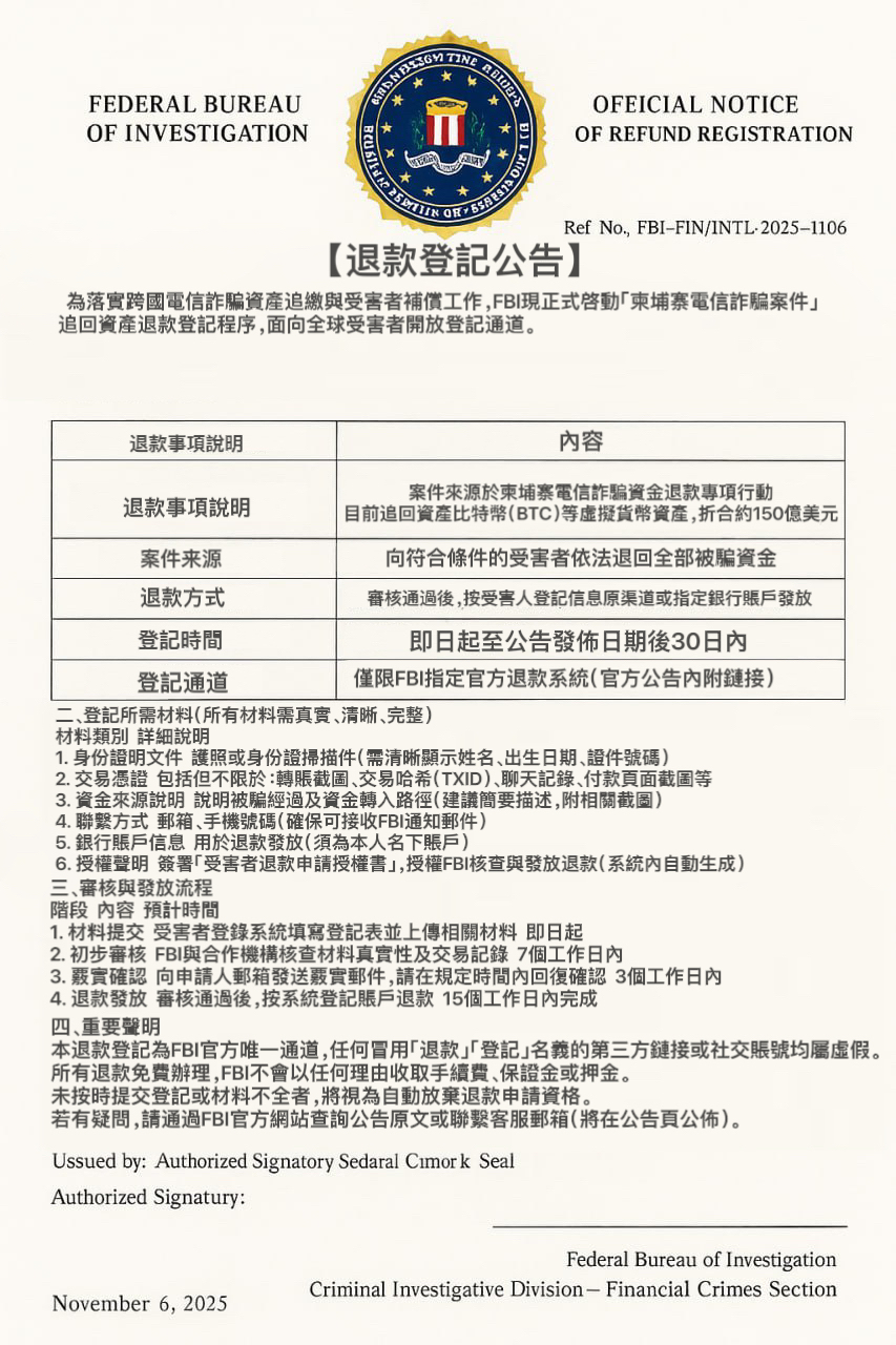 官方退款登记公告-中文版